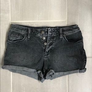 Black Jean Shorts